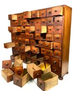 Antique Wooden Large Apothecary Chest of Drawers / Storage Cabinet 20th Century