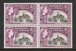 Trinidad & Tobago 1953-59 12c Black & purple in block of four SG 274 Mnh.