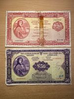 Lady Lavery  1962  Central Bank Of Ireland £50 £20 Banknotes