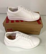 FitFlop Rally Women Low Top Leather Lace Up Sneakers Trainers White UK 6
