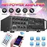 2000W Digital Power Amplifier Bluetooth Stereo HiFi Audio 2CH USB SD FM Remote
