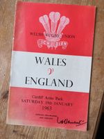 WALES v ENGLAND 19 January 1963 RUGBY PROGRAMME FIVE NATIONS CARDIFF ARMS PARK