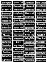 MODEL BUS WATERSLIDE TRANSFERS 1/76th MERSEYSIDE PTE WIRRAL DESTINATIONS