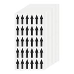Small Arrow Sticker, 360 Pcs 1.2" x 0.4" Self-Adhesive Color Coding Sign, Black