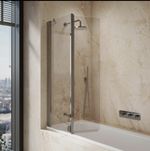 Roman Haven6 Inward Folding Bath Screen, finisaj Polished Chrome.