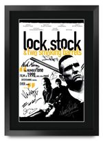 Lock, Stock and Two Smoking Barrels Movie Poster Signed Printed Autograph A3 Fra
