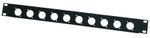 1U Rack Panel 10 XLR D type Female Hole 19 inch folded panel