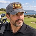 Grey Golf Baseball Cap Washed Cotton Adjustable Brass Buckle Golf MODE New