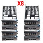 8PCS 3.5″ KG1CH Caddy Tray Adapter For Dell R320 R420 R520 R720 MD360 MD3600i