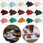 1-100pcs Polyester Fabric Square Napkins Table Cloth Wedding Hotel Dinner Party