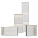 INSL8 Stainless Steel Matte White Shower Niches – With Optional LED Lighting