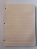 Pack of 15 Manila 12 Row Stock-pages for Standard 3-Ring Binders (NO Marks)