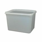 4 Litre Rectangular Ice Cream Tubs with Lids - Kitchen Food Storage Containers