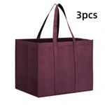 Reusable Large Shopping Bags 3pcs Grocery Bag Kitchen Storage Handbags Tote Bag