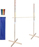 Wooden Limbo Game Kids Adults Outdoor Garden Party Hawaiian Luau Family Game