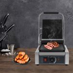 NEW 1800W Commercial Sandwich Panini Press Grill Machine Stainless Steel UK Plug