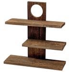 Three-Tier Desktop Storage Rack Tiered Mug Display Rack with Back Panel Opening