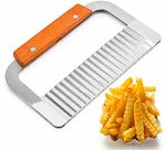 Crinkle Cutter Wavy Potato Slicer Stainless Steel French Fry Vegetable Chopper