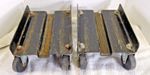2- 10" X 7.5" Metal Moving Dollies Snowmobile Furnitire Appliances 4.5" Tall 