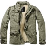 Brandit Britannia Winter Field Jacket Warm Coat Mens Vintage Cotton Parka Olive