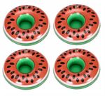 4x Inflatable Drink Holder Watermelon Float Cup Hot Tub Swim Pool Party Bath Toy