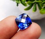 Natural Blue Sapphire 10.20 CT Checkerboard Cut Ring Size Loose Gemstone
