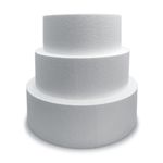Cake Dummies 6 Inch Deep Round Sizes 3 - 12 Inch Polystyrene Dummy Cakes