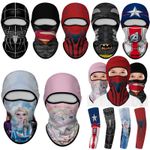 Kids Cartoon Cycling Balaclava Face Mask Neck Scarf UV Sun Protection Arm Cover