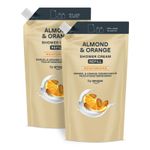 by Amazon Almond & Orange Shower Gel Refill, 2 x 1000ml 1 l (Pack of 2)