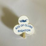 Brighton & Hove Albion FC Metal Vintage Type Pin Badge Ace Of Clubs