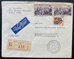 France, 1953, R-Letter LP, Mi. 2x 935 976, Paris VII TO 1 N Berlin