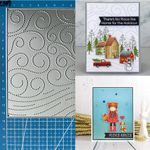 Metal Cutting Dies Snow Swirls Panel Scrapbooking Embossing Paper Card Stencils