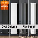 Vertical Radiator 1800 1600 Designer Flat Panel Oval Column Heating Tall Rad