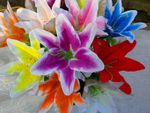 Joblot of 48pcs artificial single lily flowers（13cm）Decorations new wholesale