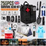Survival Kit, First Aid, MOLLE Pouch, 35IN1, Emergency Gear & Supplies Camping