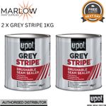 2 x U-POL Grey Stripe Brushable Seam Sealer 1KG - Fast Drying, Flexible