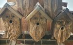 Hand Crafted Bird Boxes, Made From Solus Timber, Lead Piping On Roof