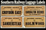Southern Railway Luggage Labels SR Set 4 - Choose From List