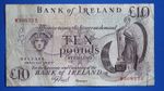 1984 Bank of Ireland, Ten pound, O'Neill, £10 banknote, "W"  [34393]