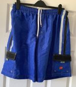 Vintage Gotcha Nylon/Polyester Mens Blue Board Shorts Drawstring Waist Size M