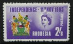 RHODESIA 1965 Independence: Coat of Arms 2/6. Set of 1. Mint Never Hinged. SG358