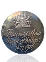 999 SILVER Fine Silver Medal Princess Anne & Mark Phillips 14.11.1973 -73