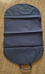 Ralph Lauren Dark Navy Canvas Garment Suit Carrier Bag Side Zip NWOT BULK304