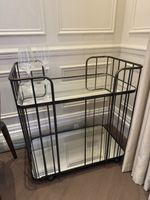 Luxury drinks trolley in bronze with mirrored shelves, RRP £525