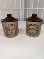 Vintage Pearsons of Chesterfield stoneware jam and marmalade pots