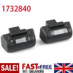 2 x NUMBER PLATE LIGHT WITH BULBS Fits FORD TRANSIT CONNECT COSTUM 1732840