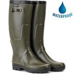 Aigle Benyl M Mens Green Tall Pull On Wellington Boots Wellies Size 7-12