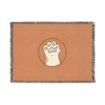 Cat Paw Woven Blanket – Cute Kitty Paw Throw for Cat Lovers