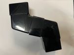 Gutter swan neck down pipe spout square rainwater offset bend 65mm black  112