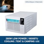 280W Portable Tent Air Conditioner 1800BTU Camping Mini Air Con R290